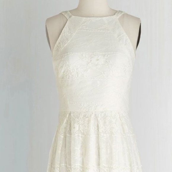 Eva Franco Ivory Lace Midi Dress - Picture 3 of 4